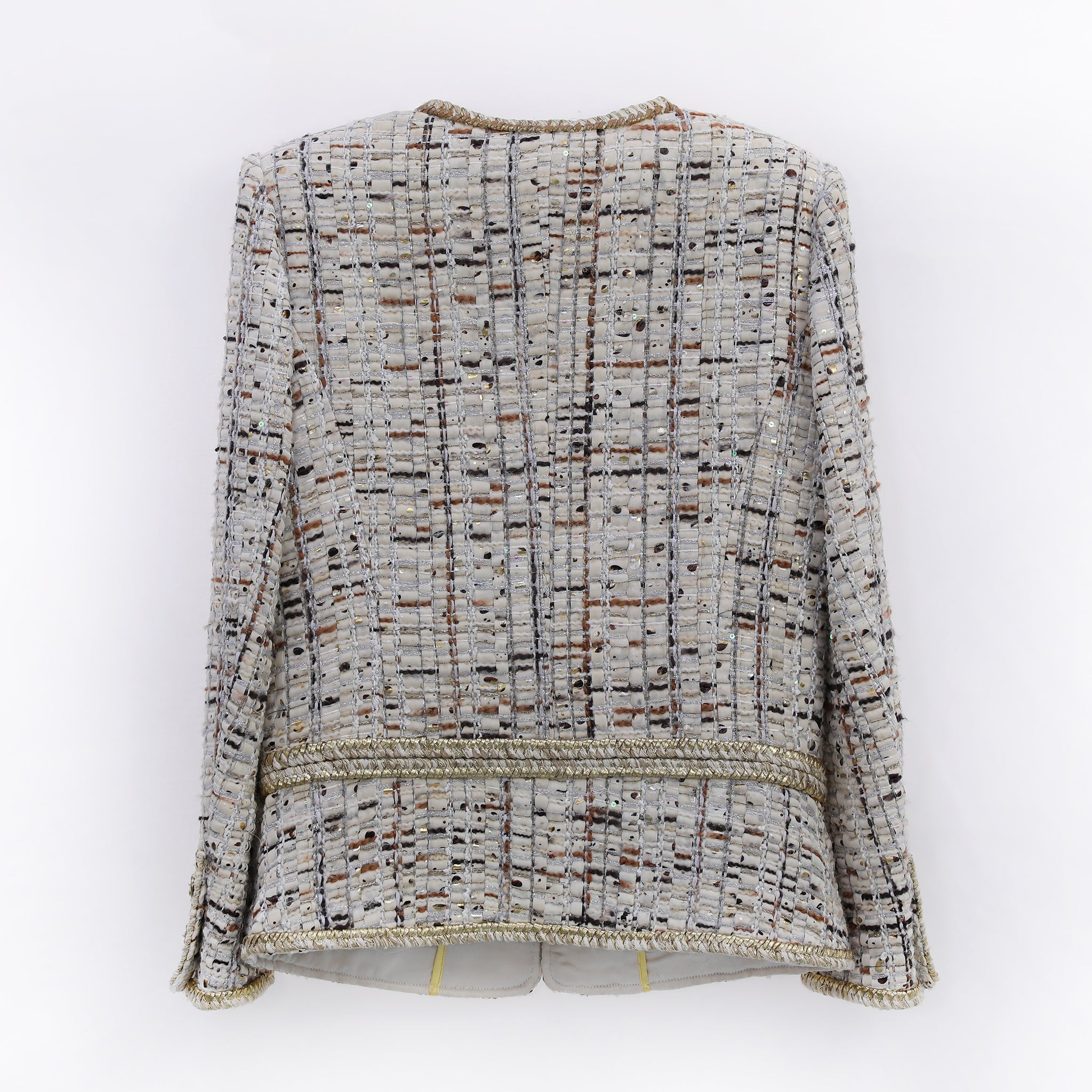 ivory tweed jacket​ Back view